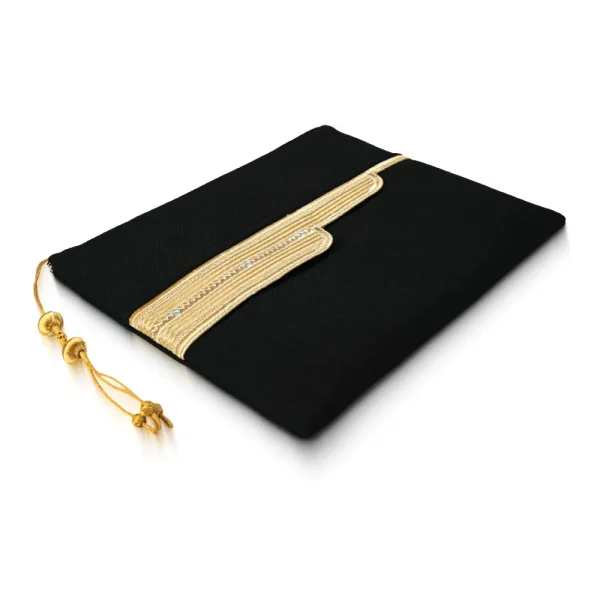 Laptop Sleeve Zipper Pouch with Tassel, Arabic Bisht Design Embroidery b